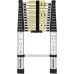 12.5Ft/3.8M) Telescoping Ladders，EN131Standards Multi-Purpose Folding Aluminum Extension Ladder