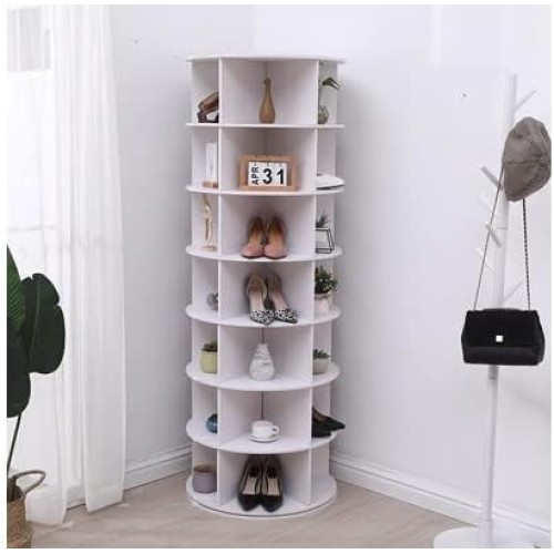 Weinstein storage Rotating shoe rack 360° original, Spinning shoe rack, original 7-tier hold over 35 pairs of shoes, Rotating shoe rack tower, Lazy susan, Reloving, Shoe rack