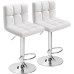 Square Swivel Adjustable Height Bar Stools(Set Of 2)