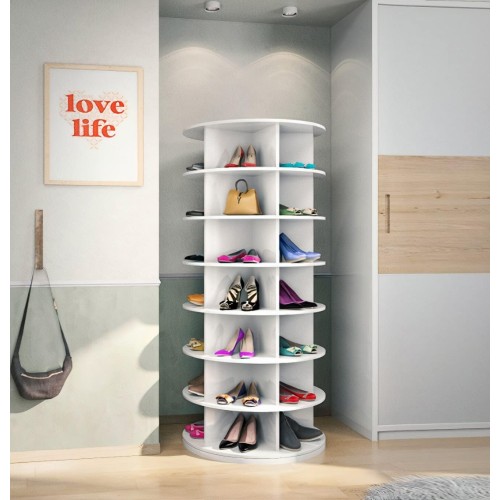 Weinstein storage Rotating shoe rack 360° original, Spinning shoe rack, original 7-tier hold over 35 pairs of shoes, Rotating shoe rack tower, Lazy susan, Reloving, Shoe rack