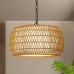 Rattan Farmhouse Chandelier Light Fixtures