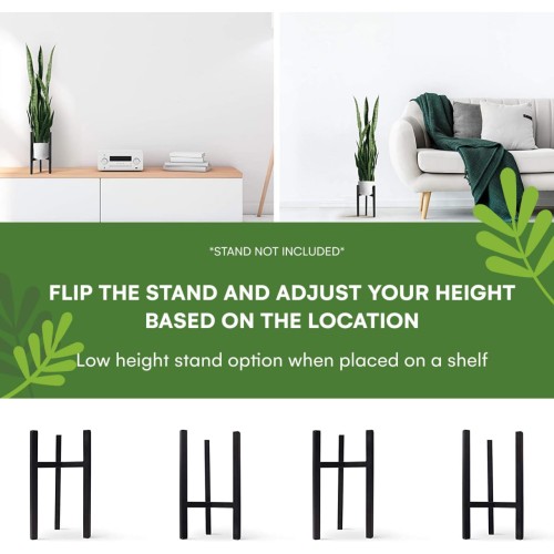 flybold Artificial Fake Snake Plants - Faux Indoor Plant - Modern Decor Artificial House Plant - Large Faux Sansevieria Plant with 28 Tall Leaves - Includes White Pot and Tripod - Green - 36in