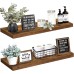 QEEIG Bathroom Shelves 36 inches Long Floating Shelf for Wall 36 x 9 inch Set of 2, Rustic Brown (008-90BN)