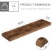 QEEIG Bathroom Shelves 36 inches Long Floating Shelf for Wall 36 x 9 inch Set of 2, Rustic Brown (008-90BN)