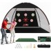 JEMOSH 10x7 Ft Golf Net & Mat Set, Golf Hitting Net for Backyard Driving Indoor/Outdoor Golf Practice, Backyard Driving, Garage Netting, Accessories Included