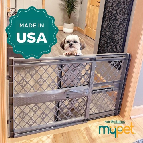 MYPET North States 40” Paws Portable Pet Gate: Made In USA, Expands & Locks I