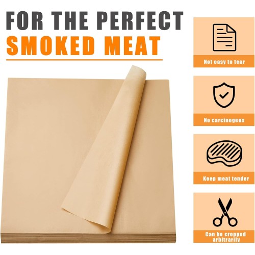 Harloon Brown Butcher Paper 18 x 18 Inch Butcher Paper Sheets Disposable Precut Food Wrapping Paper Square Meat Sandwich Paper Wraps for Sublimation Heat Press (400 Pcs)