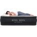 King Koil Luxury Air Mattress Queen with Built-in Pump for Home, 20” Queen Size Inflatable Airbed Luxury Double High Adjustable Blow Up Mattress, Durable - Portable and Waterproof, Black