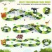 KKONES Dinosaur Toys, 273 Pieces Dinosaur World Road Race Creation, Flexible Track Playset and 2 Cool Dinosaur Cars for Boys and Girls Ages 3-6 and 6+ Best Gift