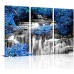  KREATIVE ARTS Canvas Prints Blue Tree Wall ArtVisual Art Decor 3 Pieces 12inx24inx3