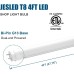 JESLED T8 4FT LED Tube Light Bulbs, 24W 5000K Daylight, 3000LM, 4 Foot T12 LED Replacement for Flourescent Tubes, Ballast Bypass, Dual-end Powered, Frosted, Garage Warehouse Shop Lights(12 Pack)