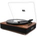 LP&NO.1 Record Player Turntable with Built-in Speakers and USB Play&Recording Belt-Driven Vintage Phonograph Record Player 3 Speed for Entertainment and Home Decoration（Mahogany Wood）