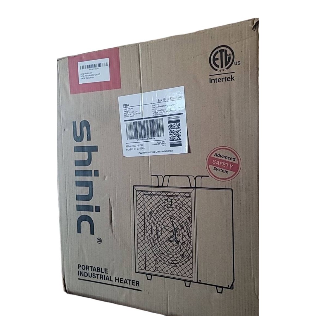 Shinic Electric Garage Heater 240v, 4,800-Watt Fan-Forced Industrial ...