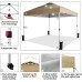 CROWN SHADES 10x10 Pop Up Canopy, Patented Center Lock One Push Tent Canopy, Newly Designed Storage Bag, 8 Stakes, 4 Ropes, Beige