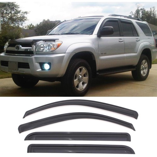 94924 Side Window Wind Vent Deflector,4pc Outside Mount Style Nice Sun Rain Guards Set,Window Visors fit for 2003-2009 Toyota 4Runner (N210)