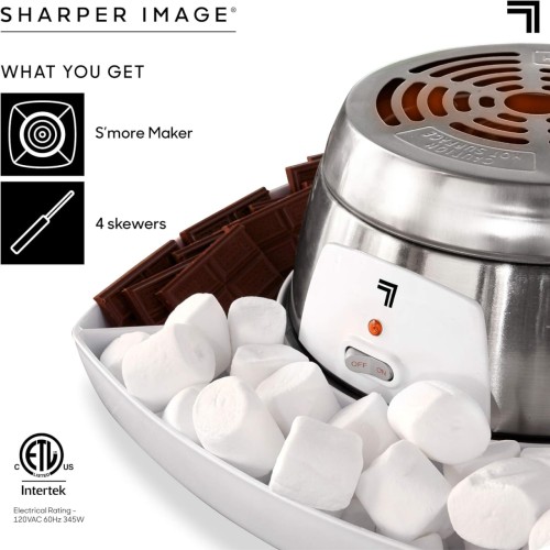 Sharper Image Electric Tabletop Indoor S'mores Maker 6 Skewer Set