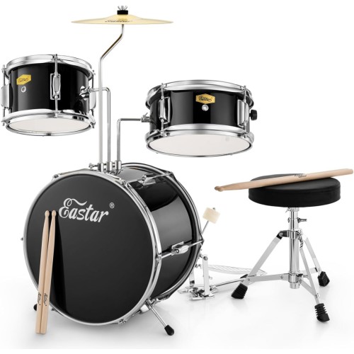 Eastar Drum Set 14'' for Kids Beginners,3 Piece with Bass