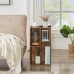 VECELO 3-Cube Open Bookcase, Rustic Brown