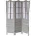 Milton Greens Stars 3-Panel Room Divider, Gray