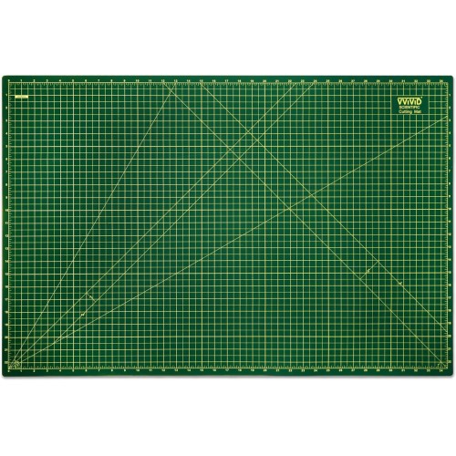 VViViD Green Self-Healing 34” x 22” Inches Rotary Cutting Mat Gridded & Ruled Reversible Professional Grade for Arts, Crafts, Quilting, Sewing, Scrapbooking, Cropping Photos and Drafting Projects