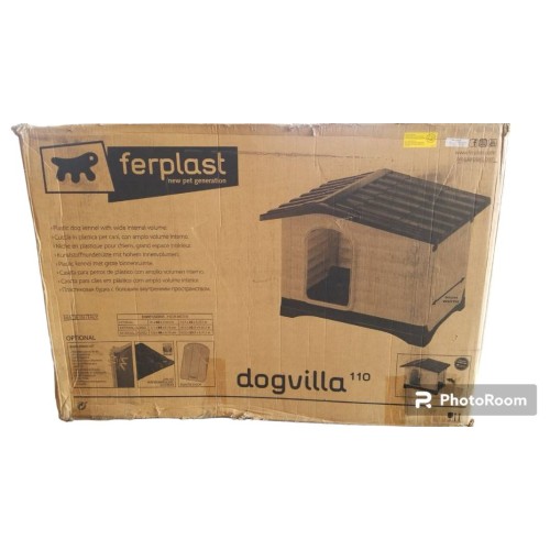 Ferplast Outdoor Kennel, Dog House DOGVILLA 50 in Resistant Thermoplastic Resin