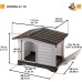 Ferplast Outdoor Kennel, Dog House DOGVILLA 50 in Resistant Thermoplastic Resin