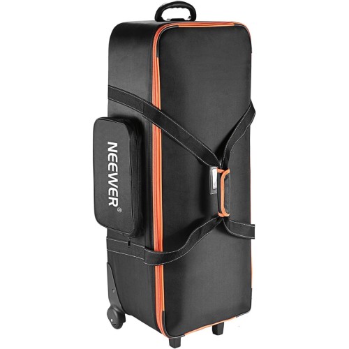 Neewer Photo Studio Equipment Trolley Carry Bag 38"x15"x11"/96x39x29cm with Straps Padded Compartment Wheel, Handle for Light Stand, Tripod, Strobe Light, Umbrella, Photo Studio and Other Accessories