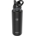 ICEWATER-128 oz, One gallon, Insulated Water Bottle With Straw, Auto Straw Lid, Pop-up Top, One-hand Operation, Lockable Lid, Leak Proof, Double Walled Vacuum Stainless Steel (128 oz, Black)