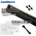 GrandWheel Co Smoke Tinted in Channel Side Window Vent Visor Deflectors Rain Guards Compatible with Jeep Cherokee 2014 2022 4pcs BLACK For Jeep Cherokee 14-22