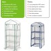 BRAMBLE 4 Tier Mini Greenhouse for Outdoor & Indoor with Strong Reinforced PE Cover, Steel Frame & Roll-Up Zipper Door - Weatherproof, Sturdy & Easy to Assemble - 63"x27"x19"