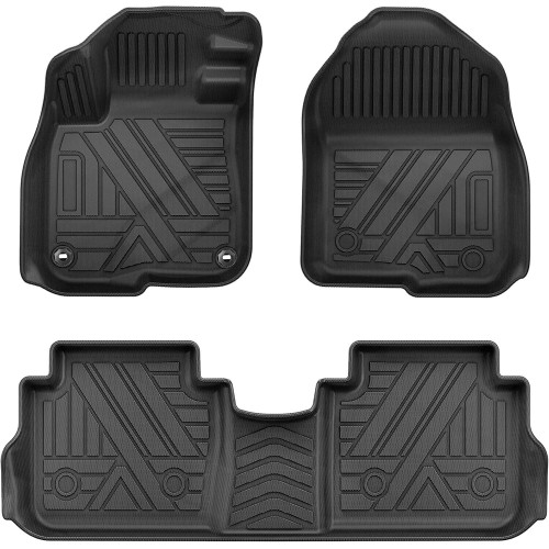 ALL WEATHER FLOOR MATS FOR 2017-2022 HONDA CR-V CRV FULL SET LINERS 3PCS BLACK