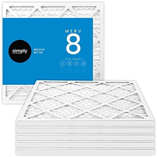 Simply by MervFilters 14x20x1 Air Filter, MERV 8, MPR 600, AC Furnace Air Filter, 6 Pack