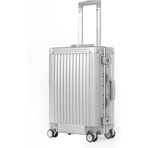 DOMINOX All Aluminum Carry On Luggage Hard Shell Luggage Aluminum ...