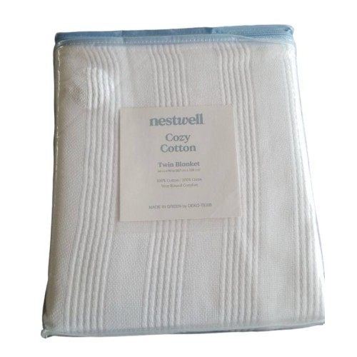 Nestwell Cozy Cotton Twin Blanket in White