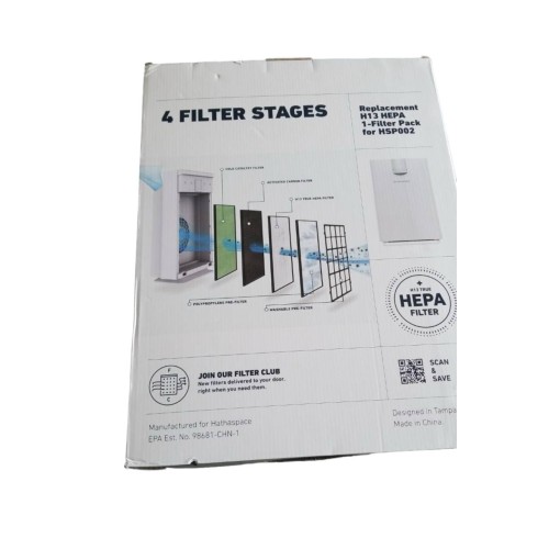 Fette Filter - HSP002 True HEPA H13 Air Filter Compatible with HATHASPACE HSP002 Smart True HEPA Air Purifier For Home Large Room 4 Stage Filtration. Includes 1 Filter.