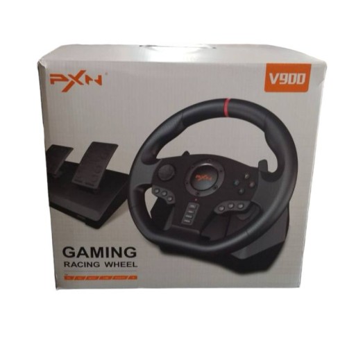 PXN V900 Gaming Steering Wheel - 270/900° PC Racing Wheel with Linear Pedals & Left and Right Dual Vibration for PS4, PC, Xbox One, Xbox Series X|S, Switch