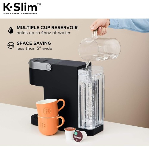 Keurig K- Slim Single Serve K-Cup Pod Coffee Maker, Multistream Technology, Black