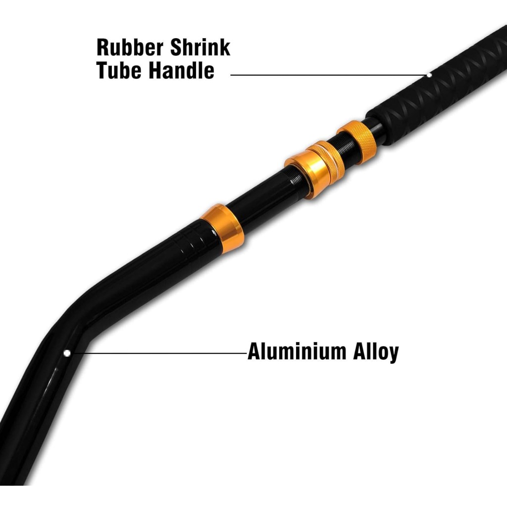 Fiblink Canna Da Pesca In Carbonio 1 Pezzo | Traina Offshore 30-50 Lb | 6' Potenza Medio-Pesante Con Guide A Rulli