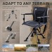 EVER ADVANCED 360° Silent Swivel Hunting Chair for Blinds, Adjustable Folding Hunting Seats for Outdoor Activities, Fishing, Support 300lbs, Black