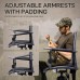 EVER ADVANCED 360° Silent Swivel Hunting Chair for Blinds, Adjustable Folding Hunting Seats for Outdoor Activities, Fishing, Support 300lbs, Black