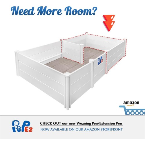 Whelping Box for Large Breed Dogs Whelping Box for Dogs Dog Whelping Box Whelping Box for Puppies (48"x48"x18" White)