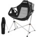 KingCamp Swinging Camping Chair for Adults Lightweight Folding Garden Chairs Recliner Relaxation Rocking Foldable Chair with Pillow and Cup Holder for Outdoor Picnic Traval