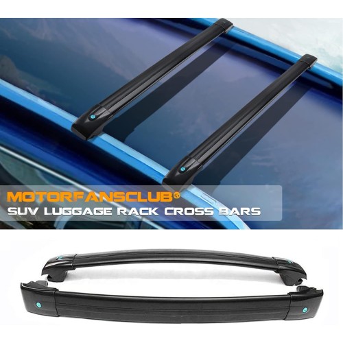 MotorFansClub Lockable Roof Rack Cross Bars Fit for Jeep Cherokee 2014 2015 2016 2017 2018 2019 2020 2021 2022 2023 Cargo Luggage Rack Rail Aluminum (Doesn't Fit for Grand Cherokee!!)