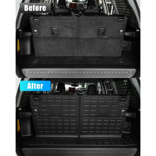 Dattumar Floor Mats Compatible with 2013-2024 Toyota 4 Runner 7 Seat Cargo Mat Cargo Liner Back Seat Cover Protector 2023 4Runner Accessories (Fit 7 Seat,Trunk Mat+3rd Row Backrest Mats+Floor Mats)