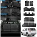 Dattumar Floor Mats Compatible with 2013-2024 Toyota 4 Runner 7 Seat Cargo Mat Cargo Liner Back Seat Cover Protector 2023 4Runner Accessories (Fit 7 Seat,Trunk Mat+3rd Row Backrest Mats+Floor Mats)