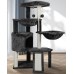 Xin Three Layer Cat Tree with Cat Condo and Two Hammocks,Darkgray …