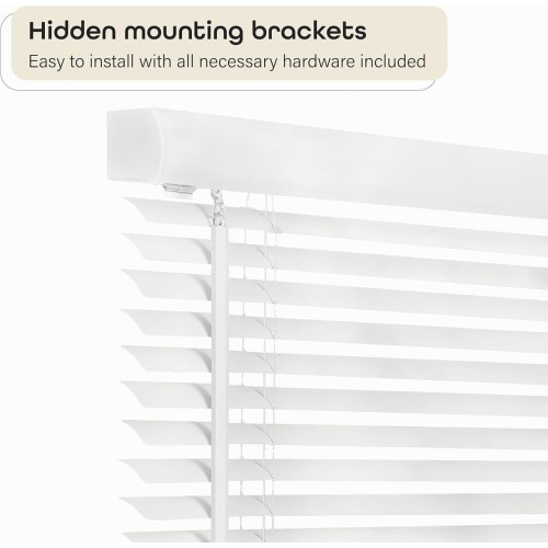 ACHIM Cordless GII Morningstar White 1" Light Filtering Mini Blind