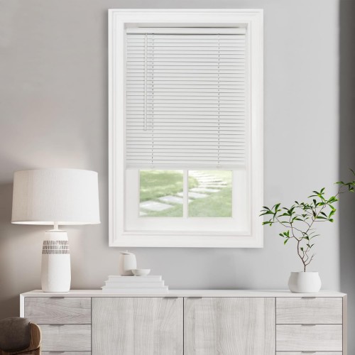 ACHIM Cordless GII Morningstar White 1" Light Filtering Mini Blind