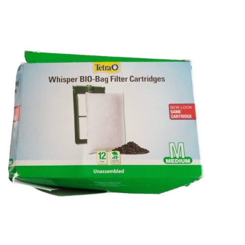 Tetra Whisper Bio-Bag Filter Cartridges For Aquariums - Unassembled Medium (Pack of 12)