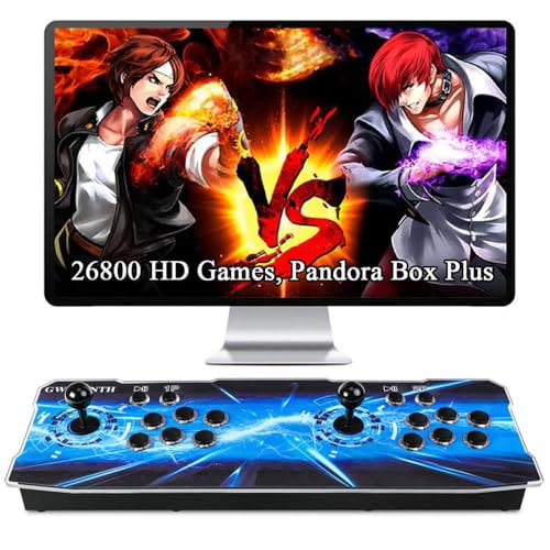 GWALSNTH 13000 in 1 Pandora Box 40S Arcade Games Console, Plug and Play Video Games,1280X720 Display, 3D Games, Search/Save/Hide/ Pause Games,1-4 Players